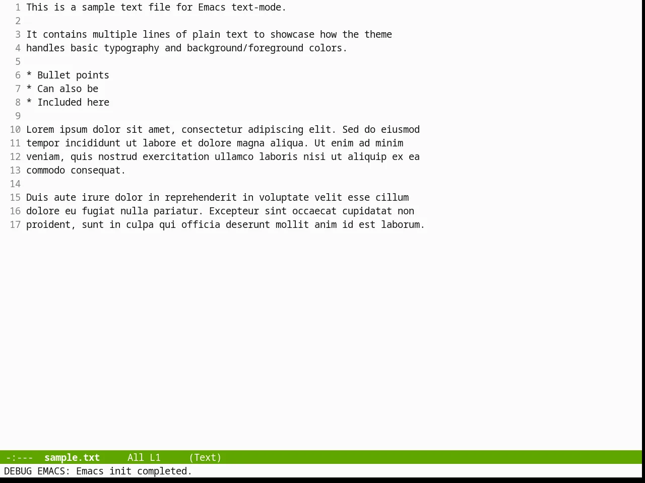 Chyla Theme in text-mode