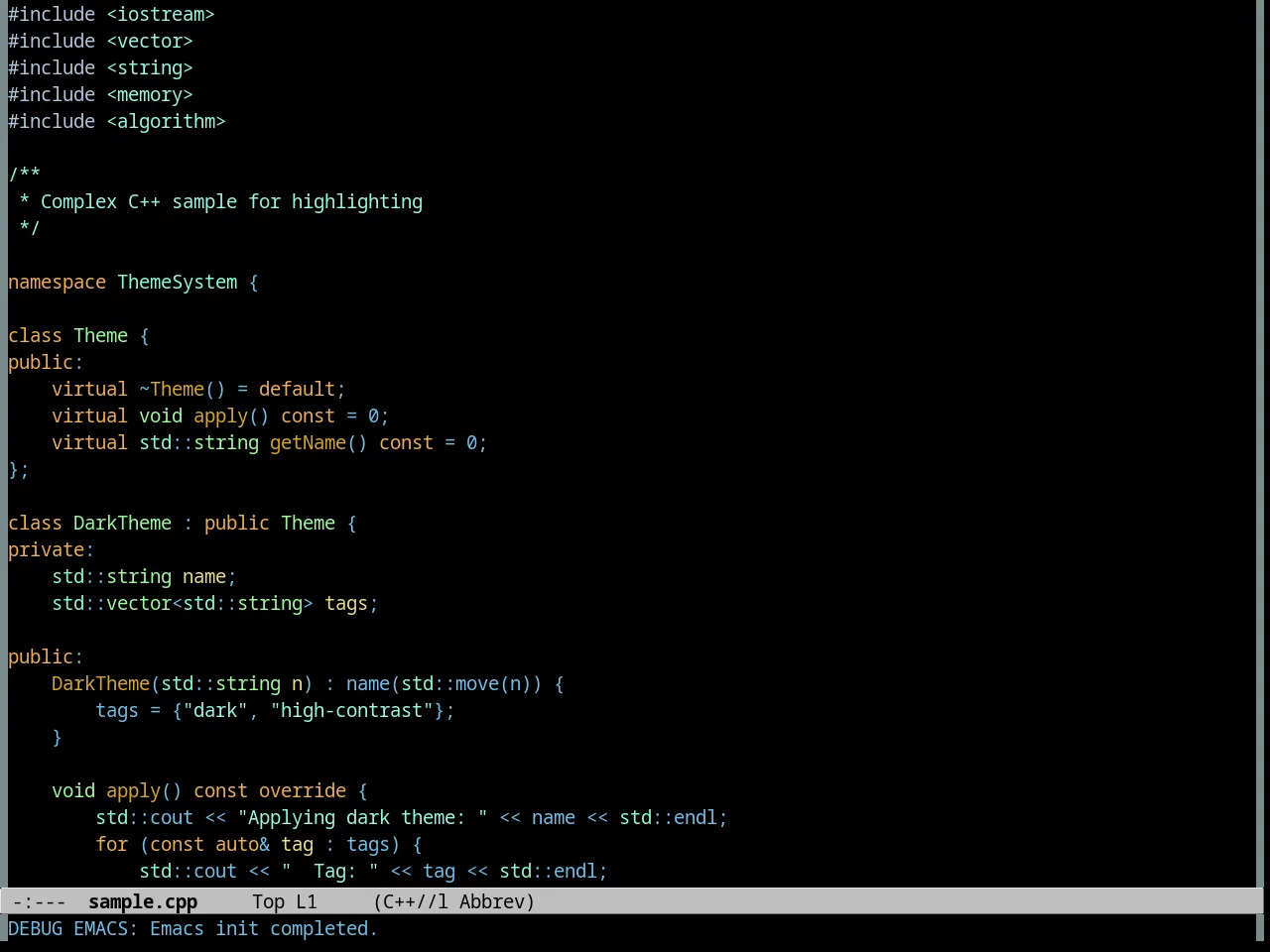 Citrus Ocean Theme in c++-mode