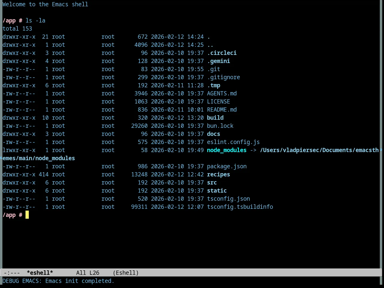 Citrus Ocean Theme in eshell
