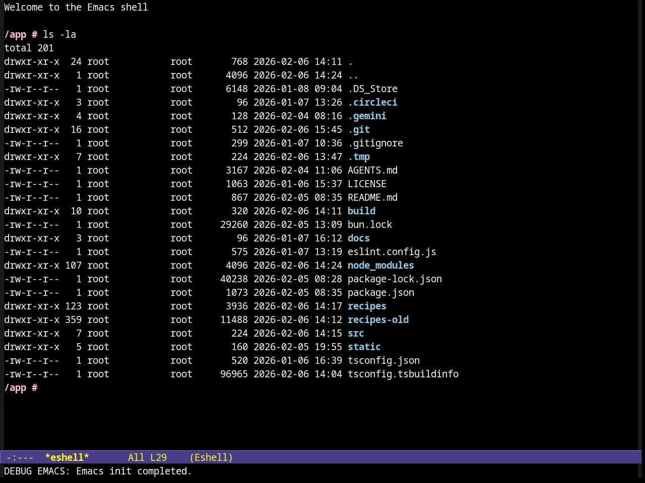 Clarity Theme in eshell