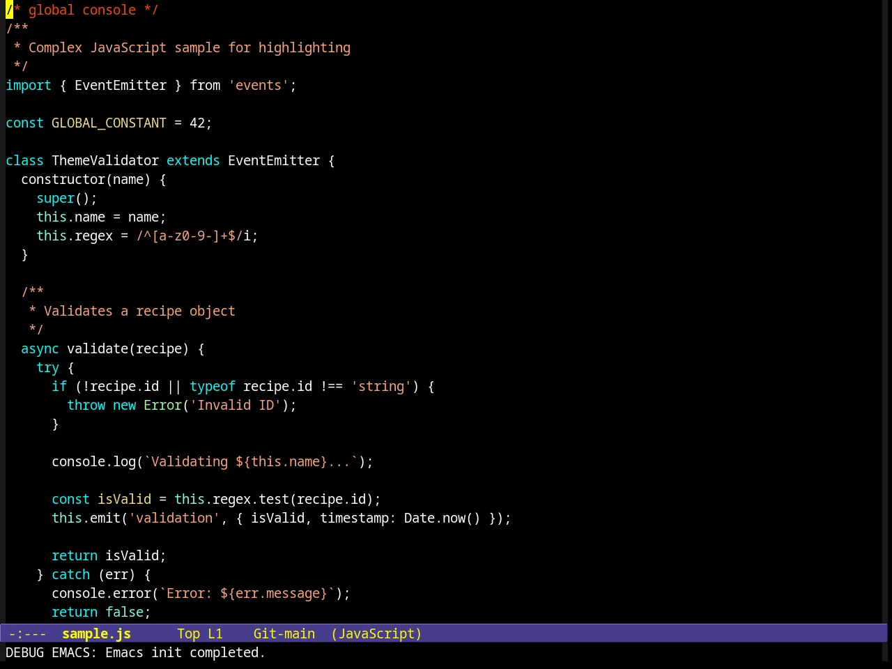 Clarity Theme in javascript-mode