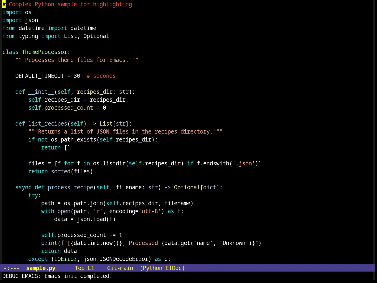 Clarity Theme in python-mode