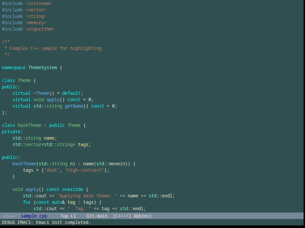 Classic Theme in c++-mode