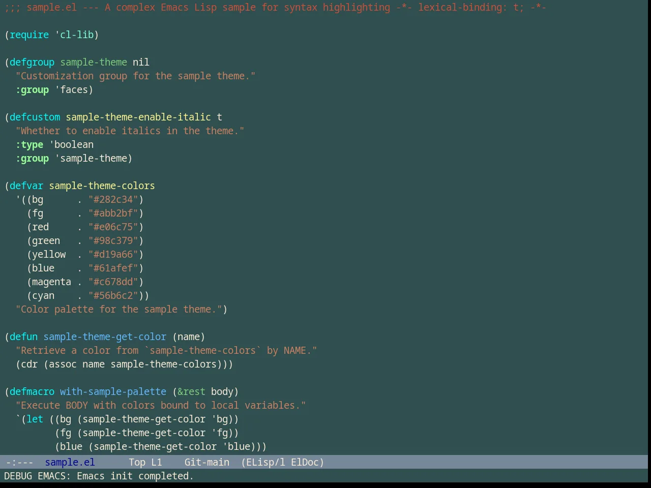 Classic Theme in emacs-lisp-mode