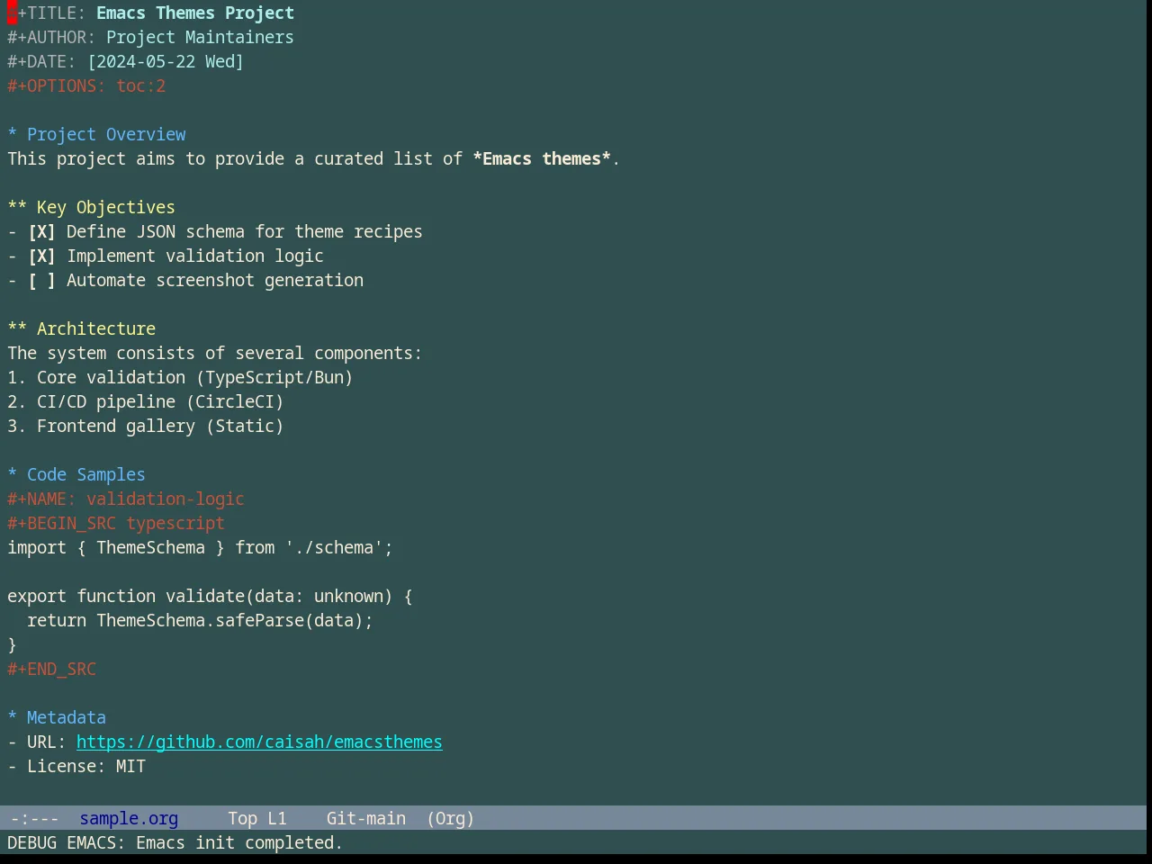 Classic Theme in org-mode