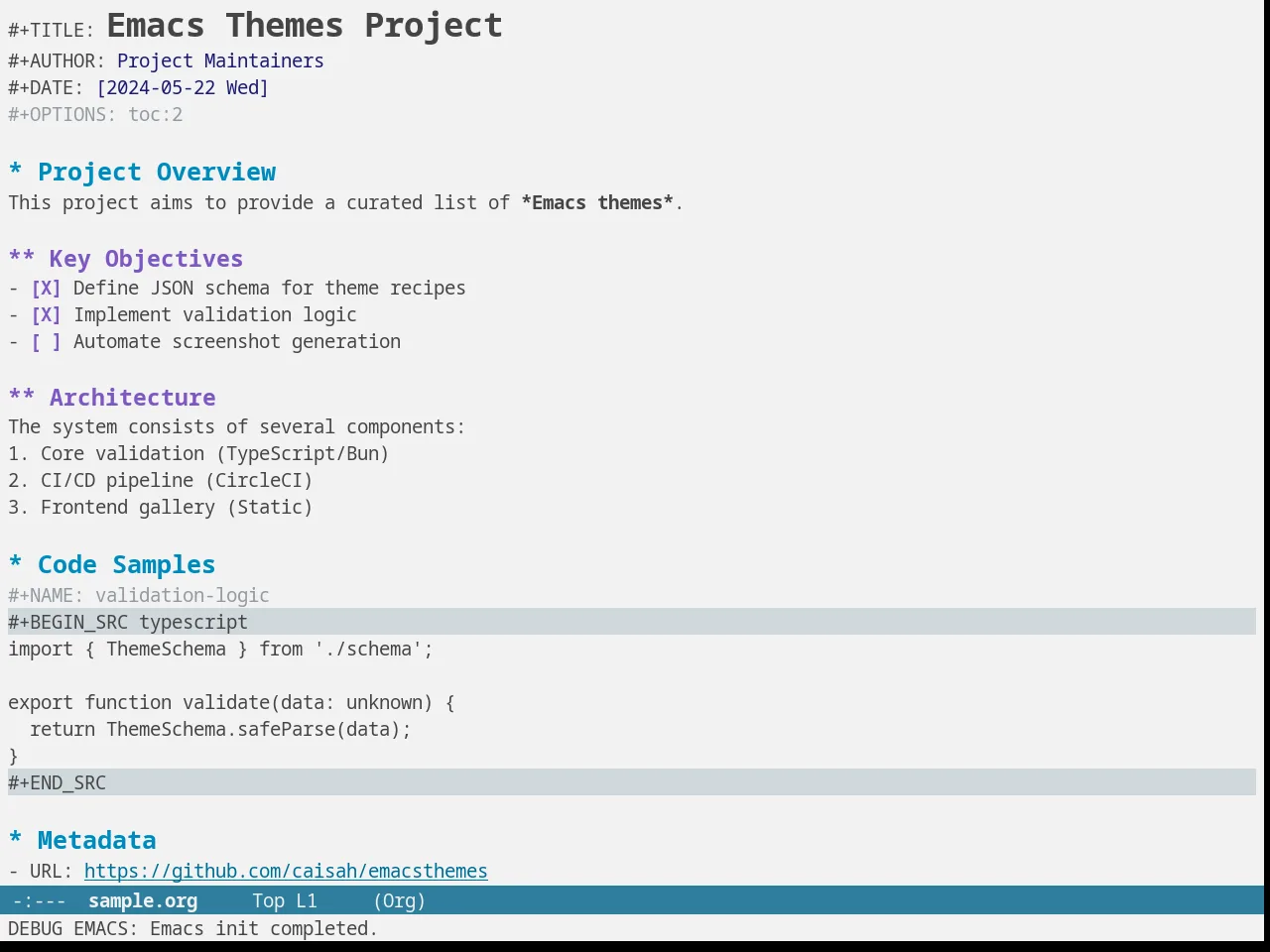 Cloud Theme in org-mode