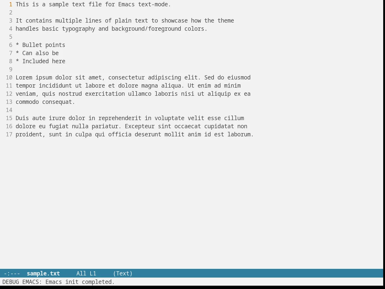 Cloud Theme in text-mode