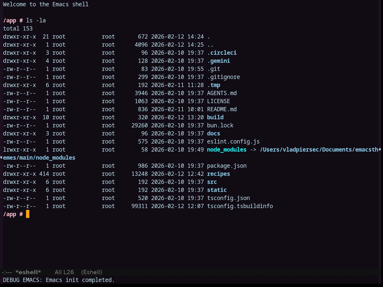 Clues Theme in eshell