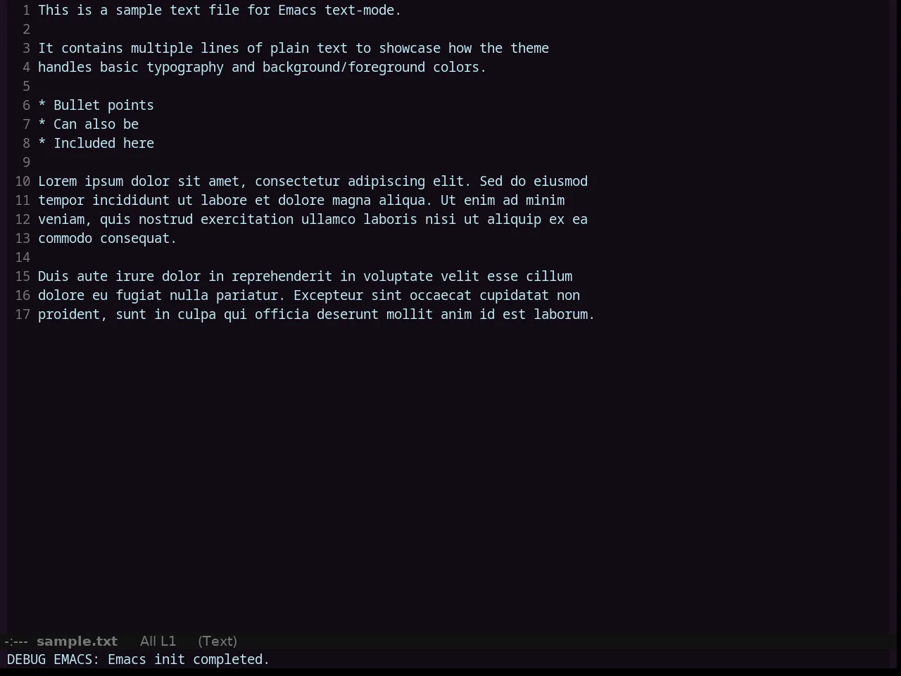 Clues Theme in text-mode