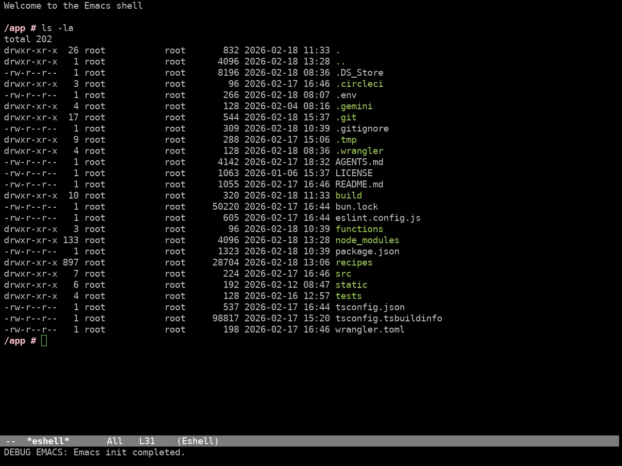 Codex Theme in eshell