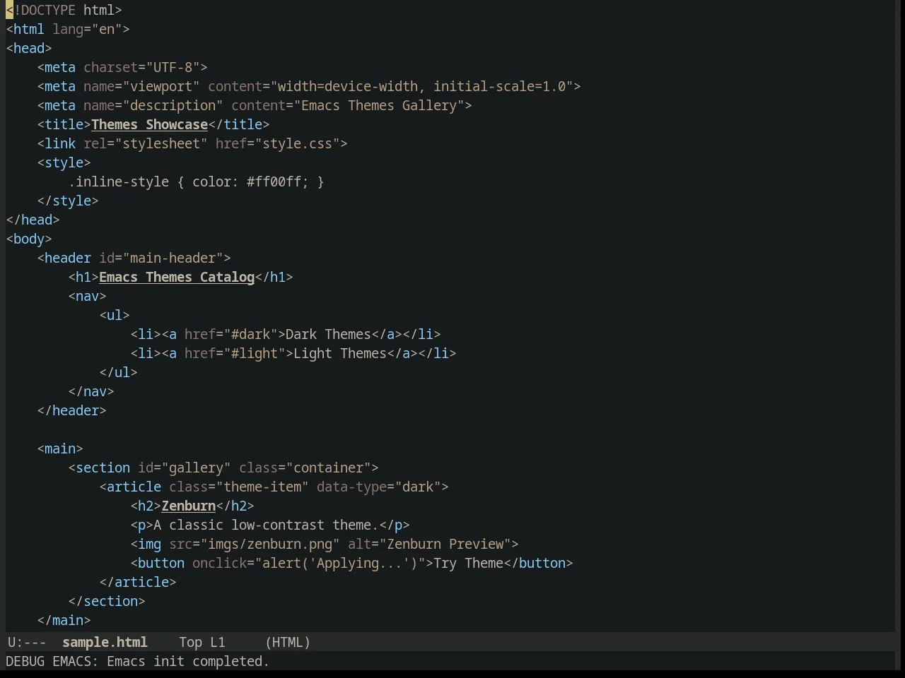 Colonoscopy Theme in html-mode