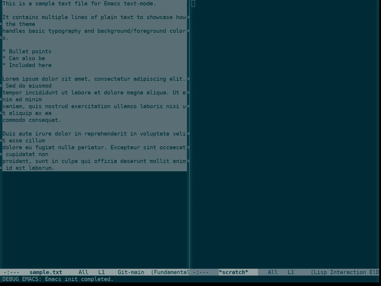 Color Theme Solarized in fundamental-mode