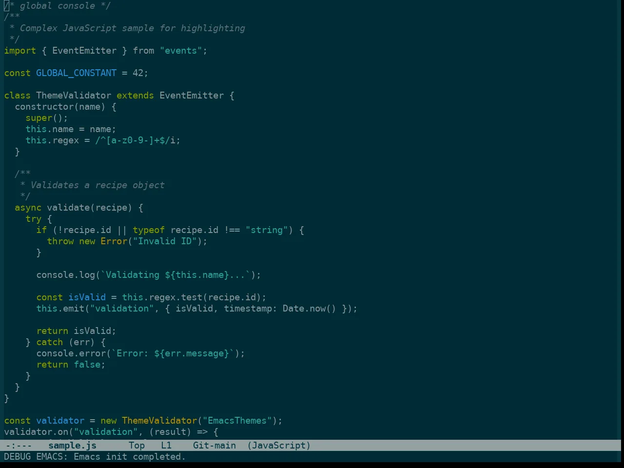 Color Theme Solarized in javascript-mode
