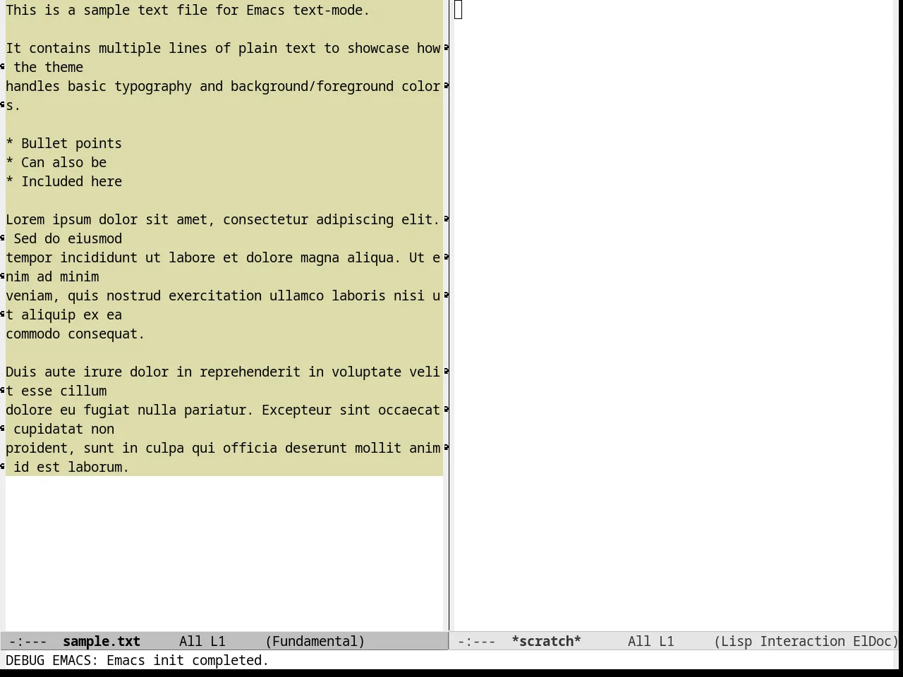 Commentary Theme in fundamental-mode