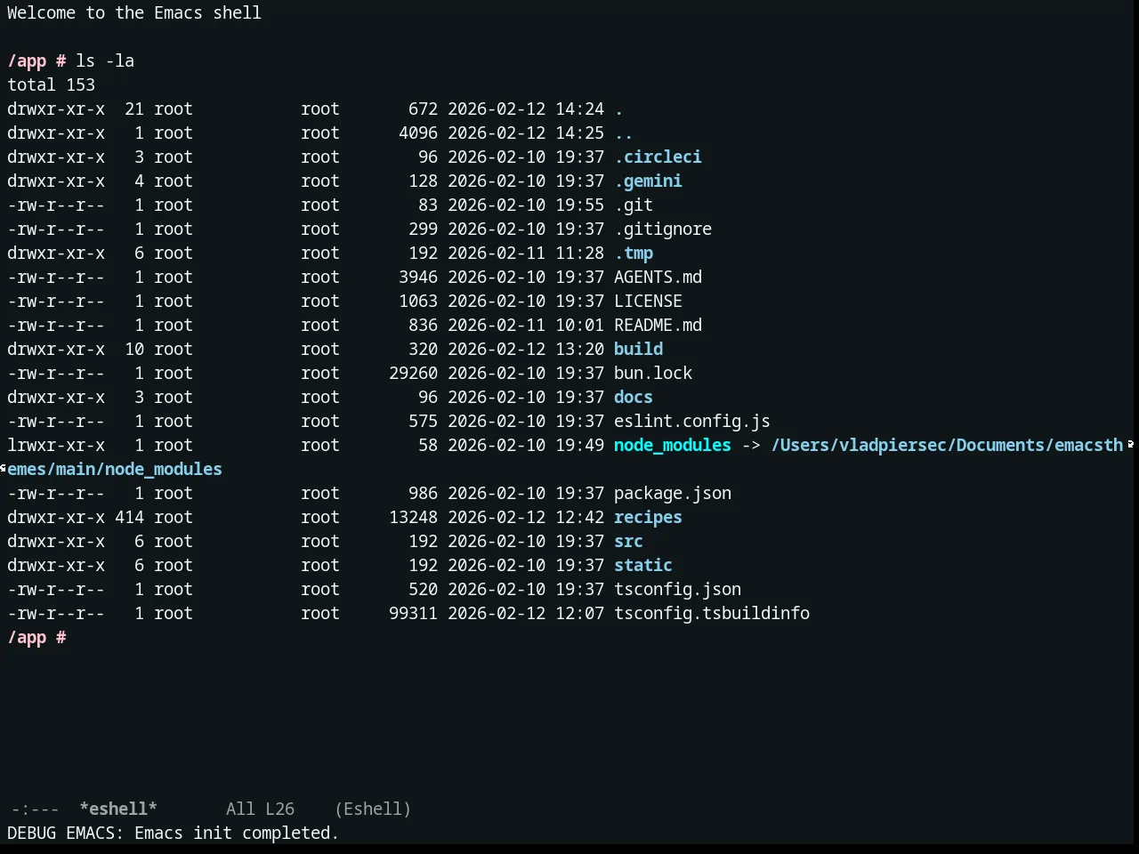 Constant Theme in eshell
