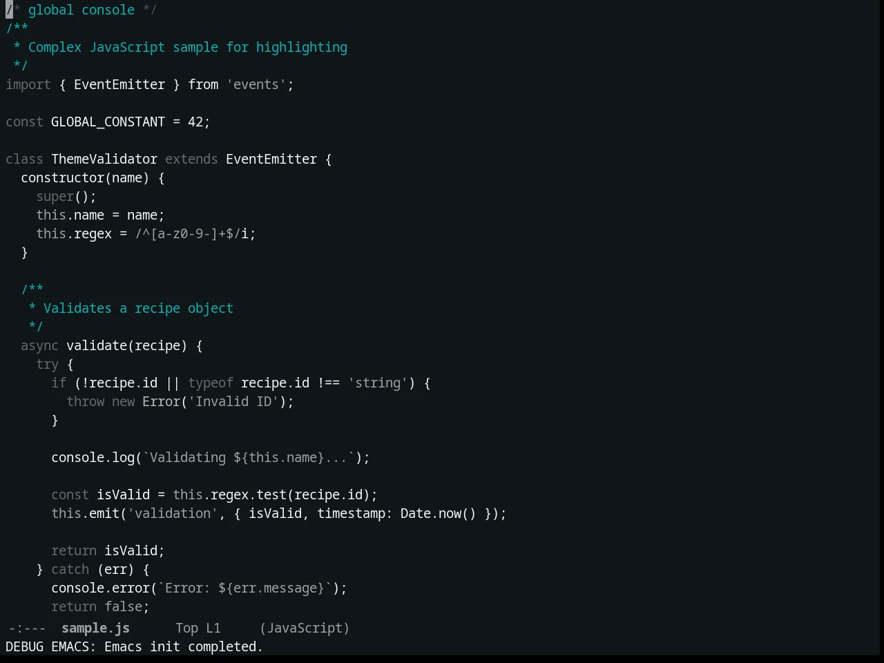 Constant Theme in javascript-mode