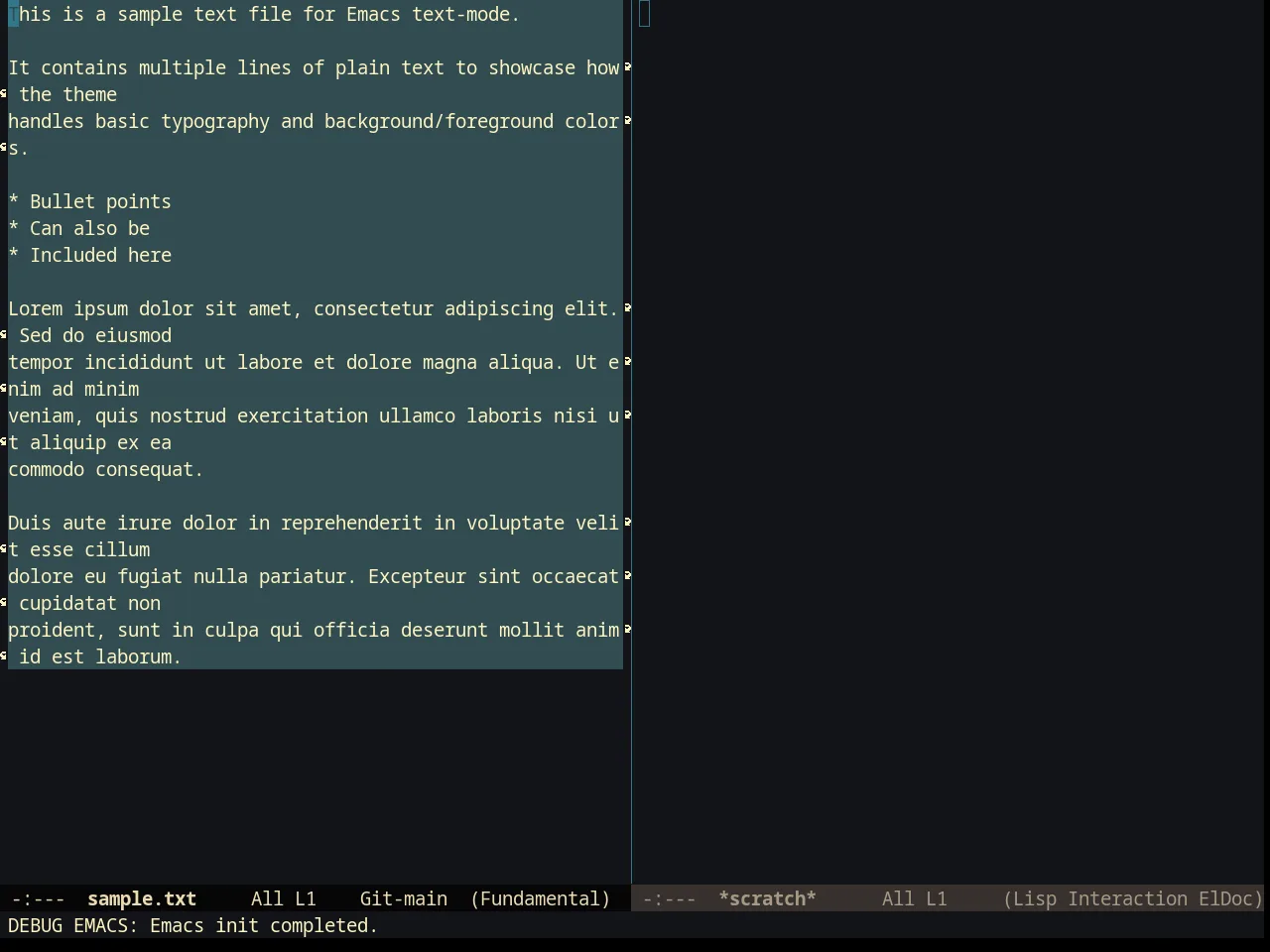 Creamsody Darker Theme in fundamental-mode