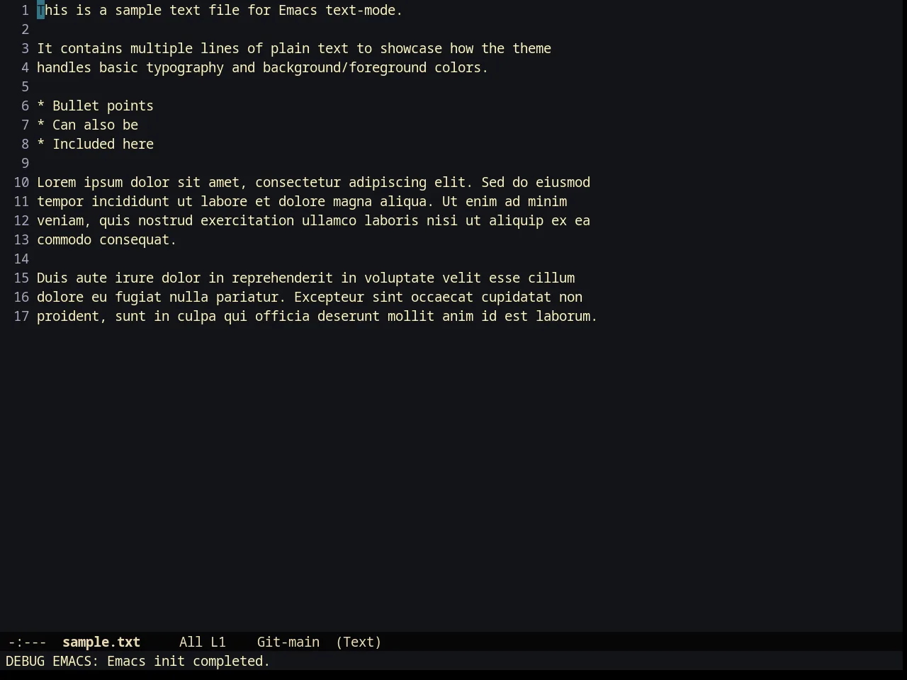 Creamsody Darker Theme in text-mode