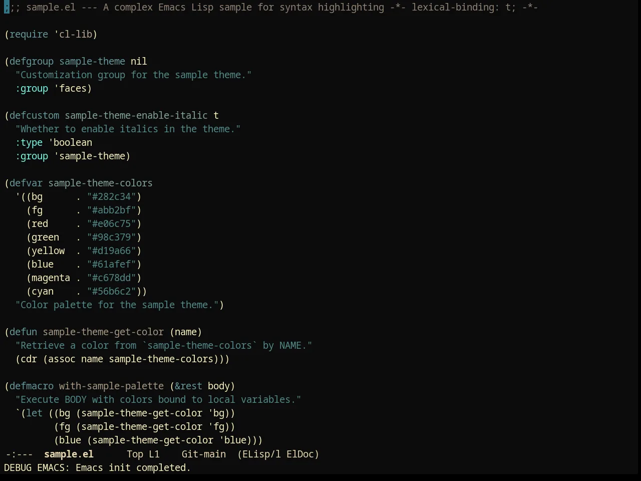 Creamsody Obsidian Theme in emacs-lisp-mode
