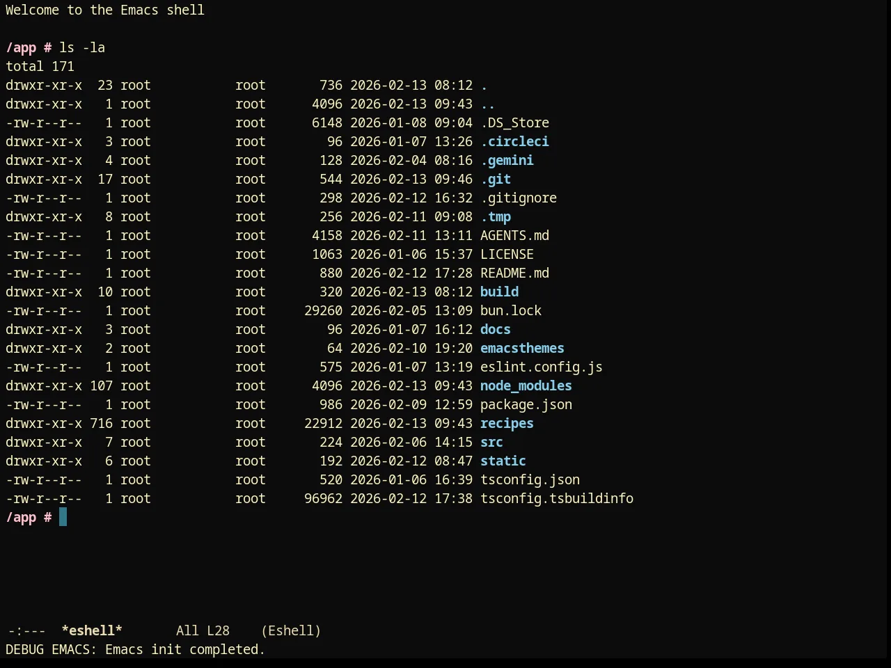 Creamsody Obsidian Theme in eshell