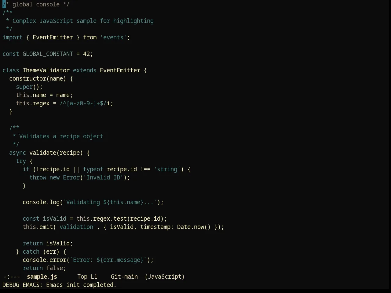 Creamsody Obsidian Theme in javascript-mode