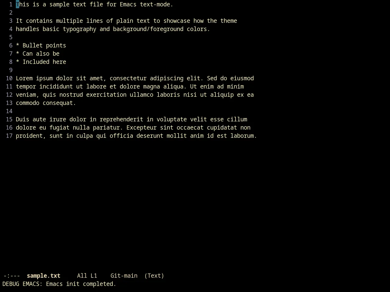 Creamsody Pitchblack Theme in text-mode
