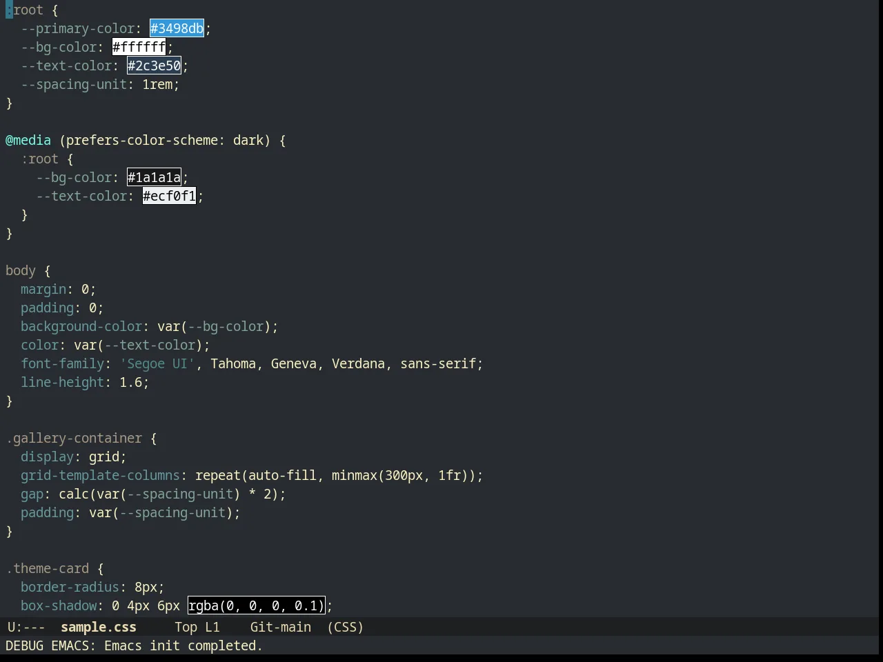 Creamsody Theme in css-mode