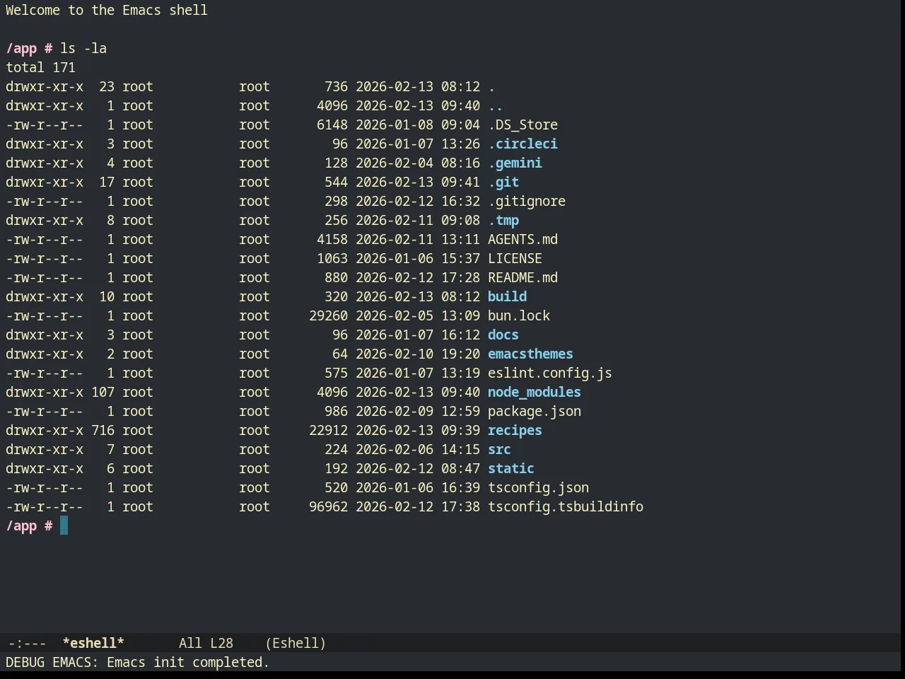 Creamsody Theme in eshell