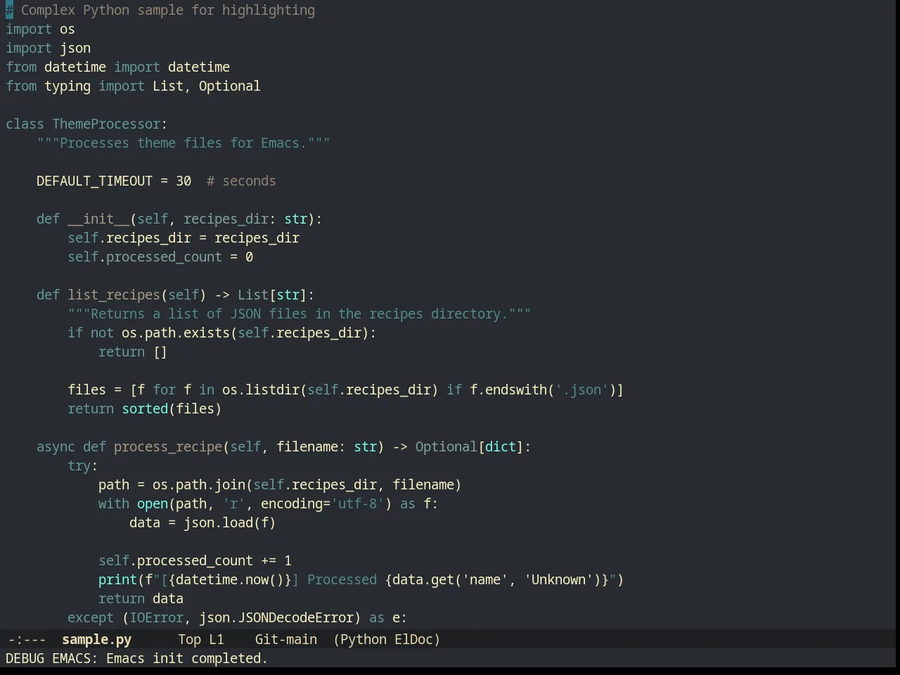 Creamsody Theme in python-mode