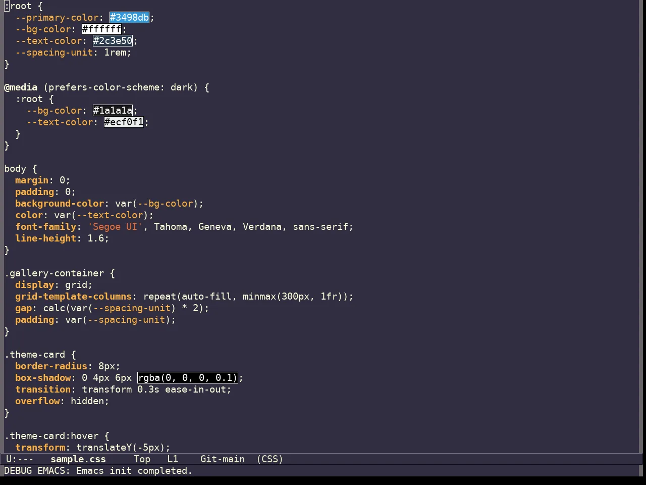 Curry On Theme in css-mode