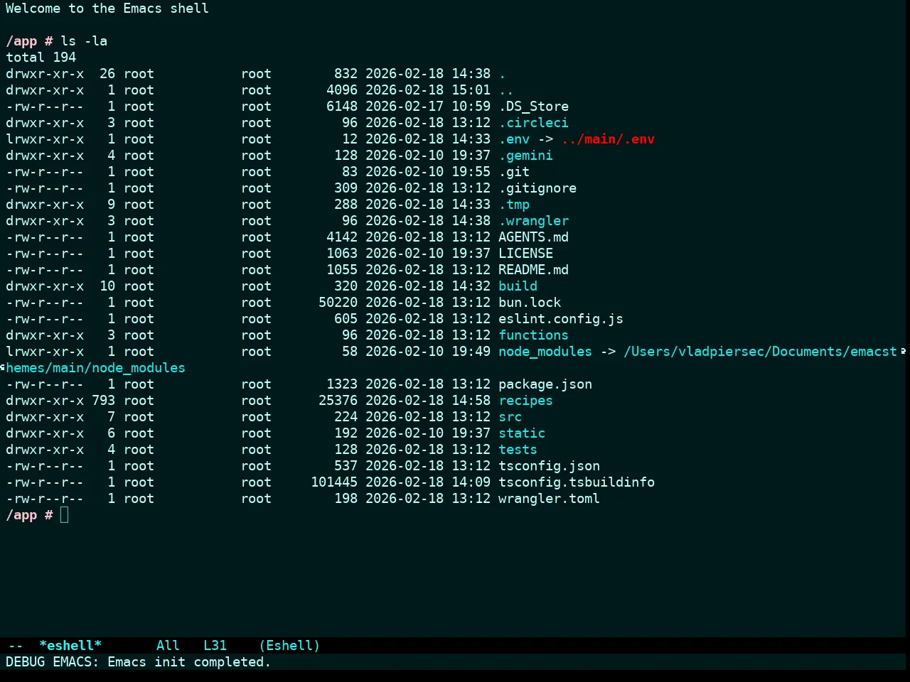 Cyanometric Theme in eshell