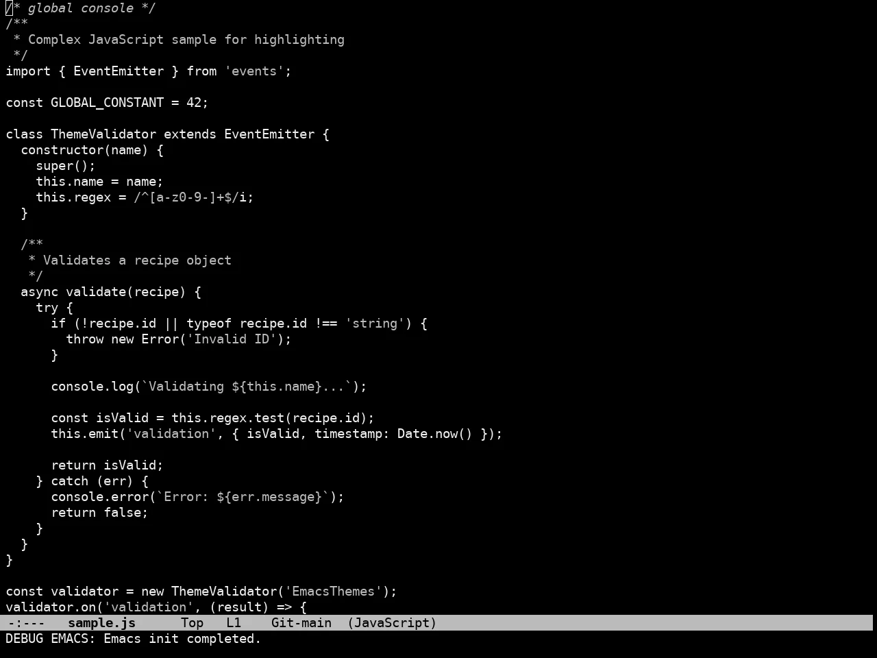 Cybercafe Theme in javascript-mode