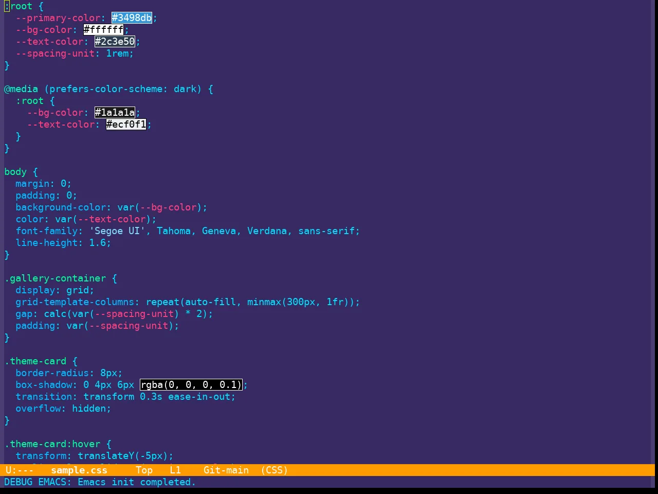 Cyberpunk 2019 Theme in css-mode