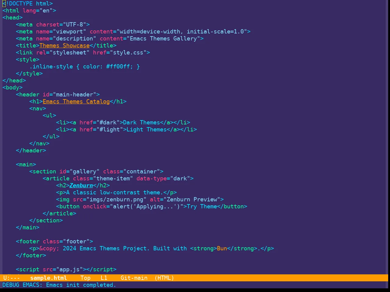 Cyberpunk 2019 Theme in html-mode
