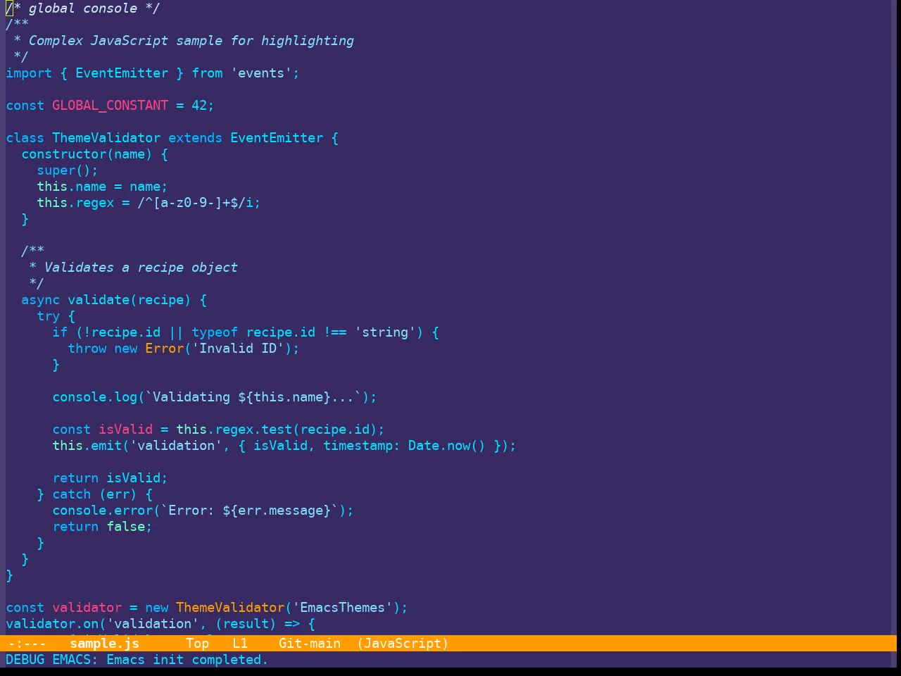 Cyberpunk 2019 Theme in javascript-mode