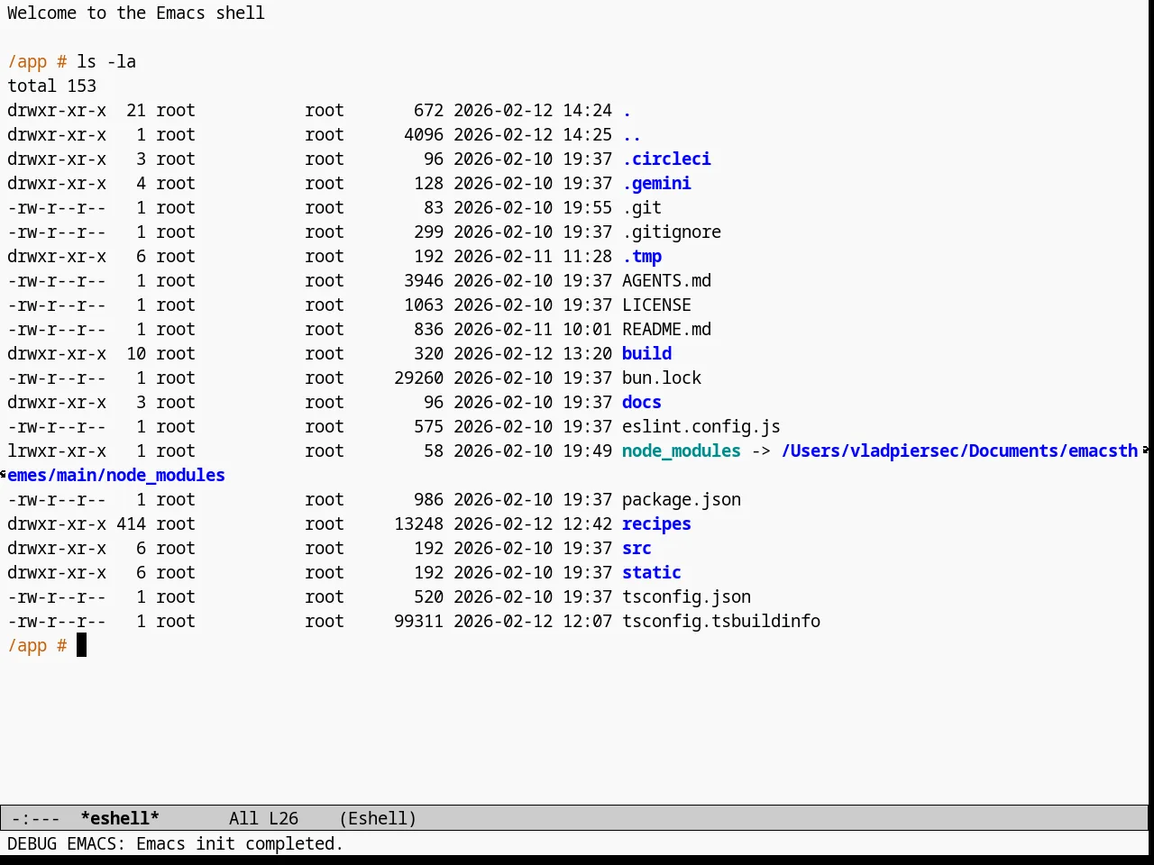 Dakrone Light Theme in eshell