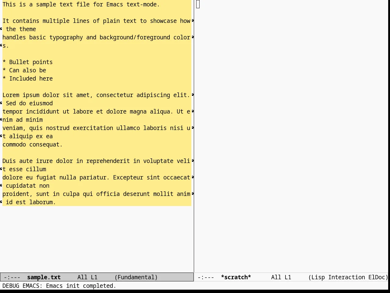 Dakrone Light Theme in fundamental-mode