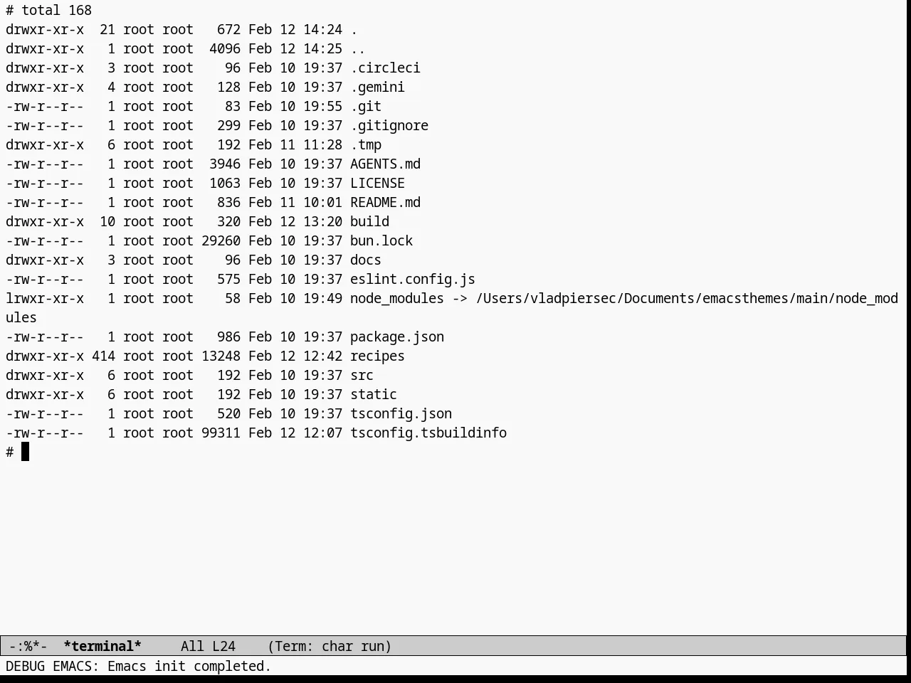 Dakrone Light Theme in term