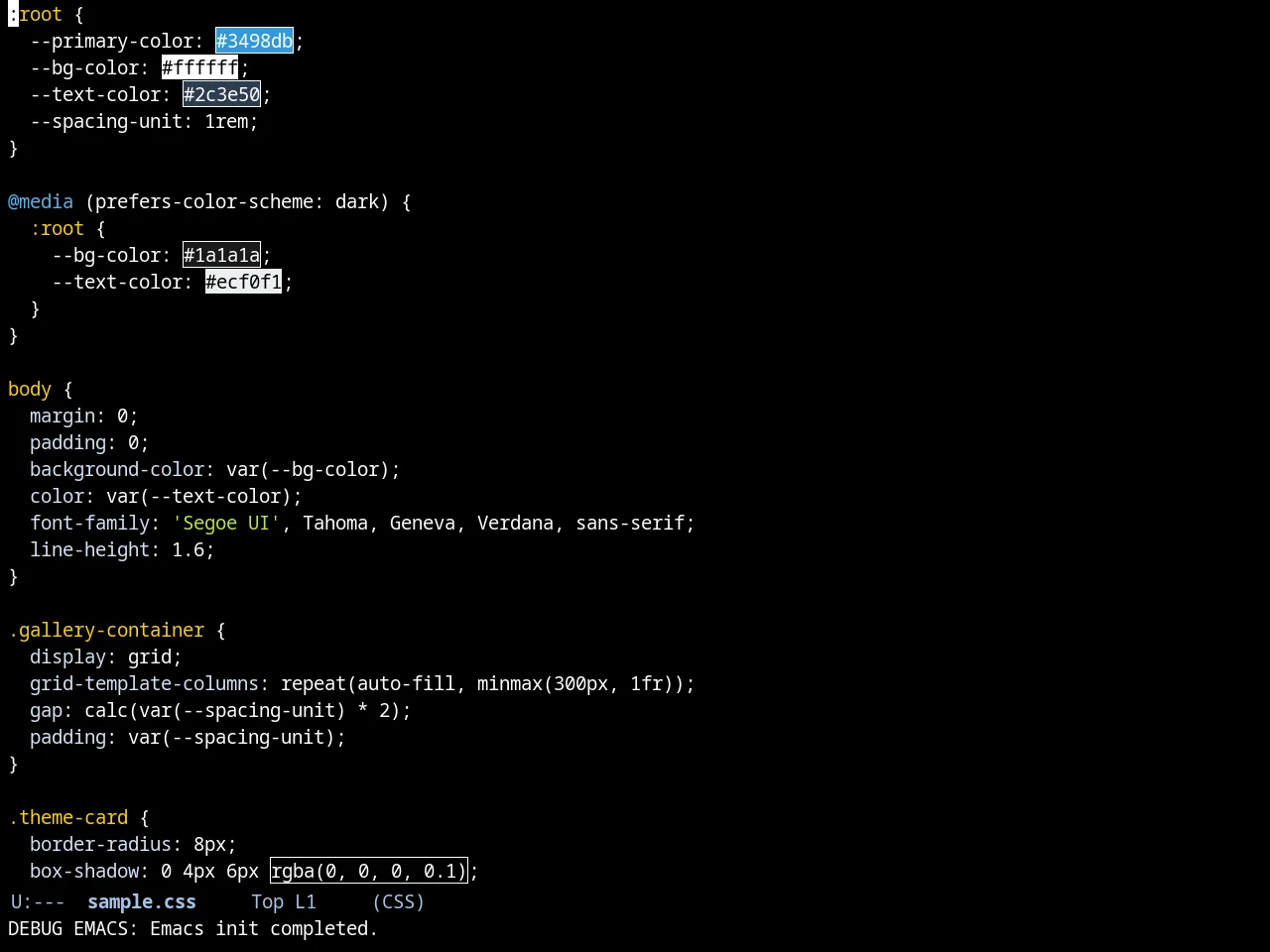Danneskjold Theme in css-mode