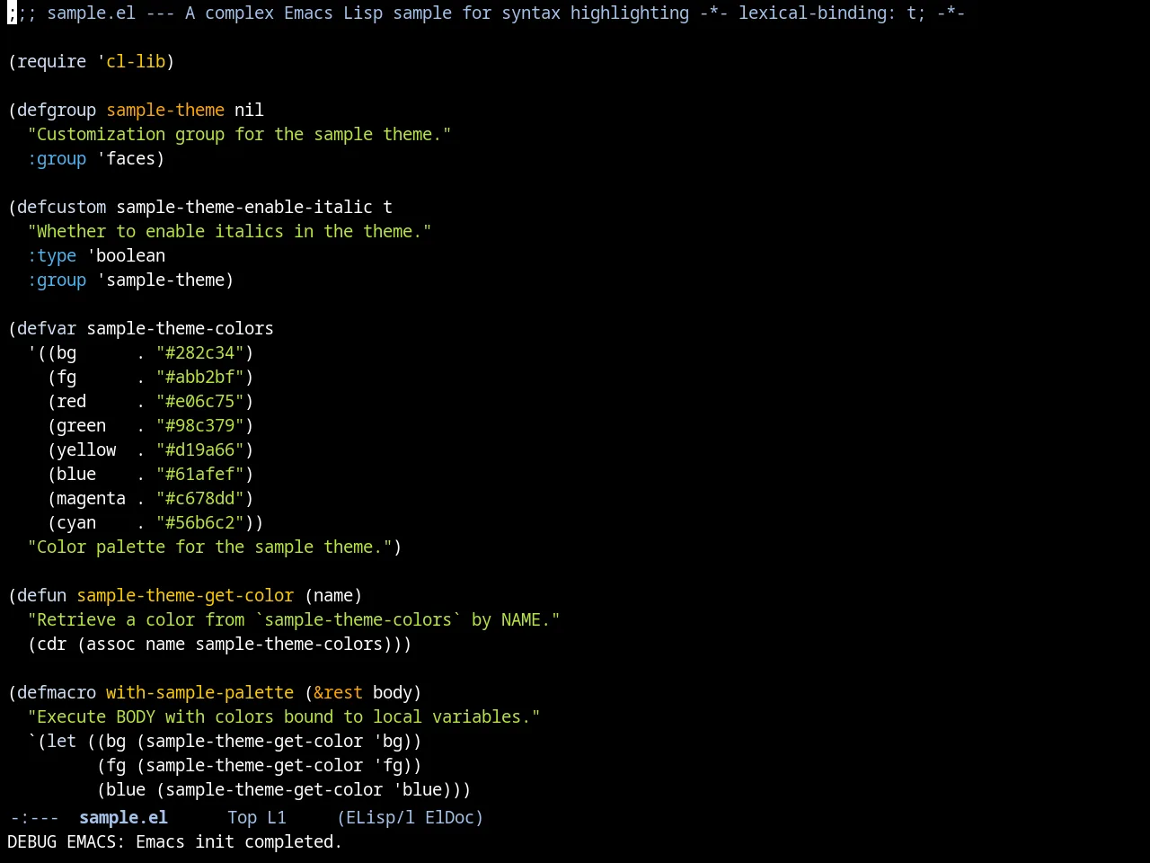 Danneskjold Theme in emacs-lisp-mode