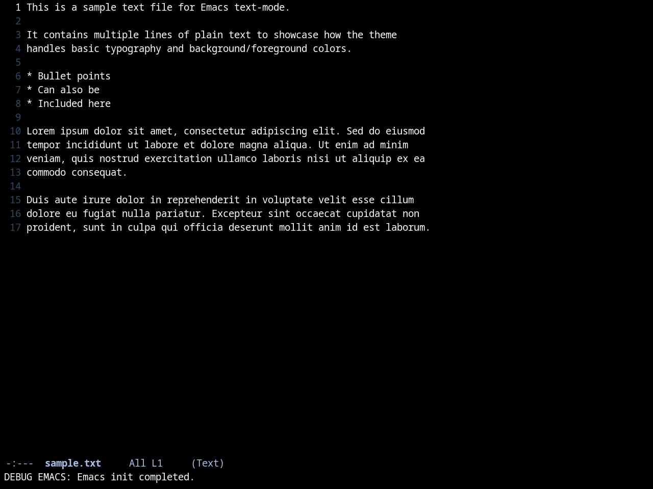 Danneskjold Theme in text-mode
