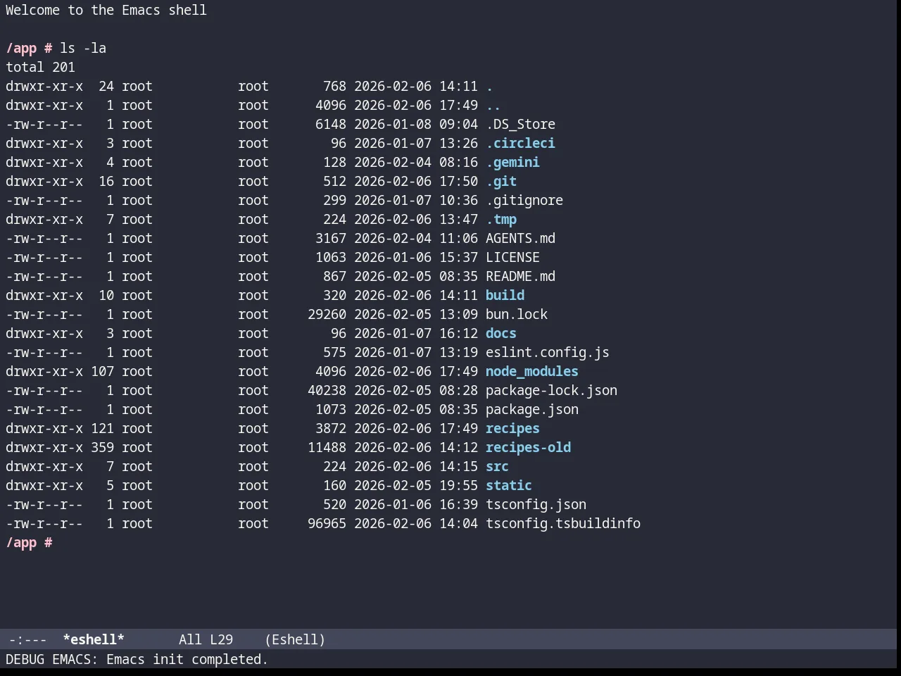 Darcula Theme in eshell