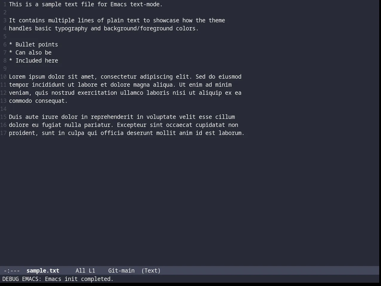 Darcula Theme in text-mode