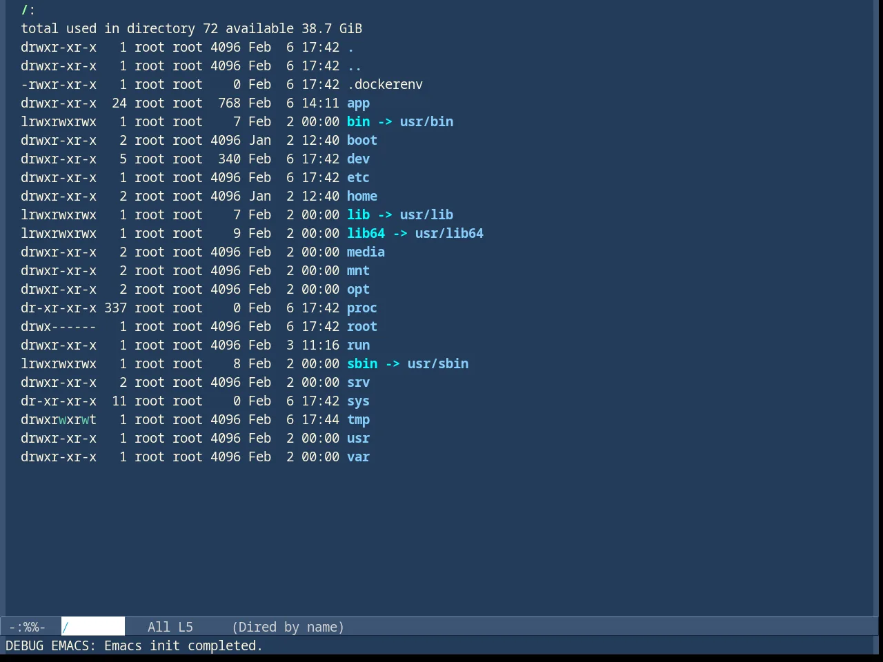 Dark Blue 2 Theme in dired