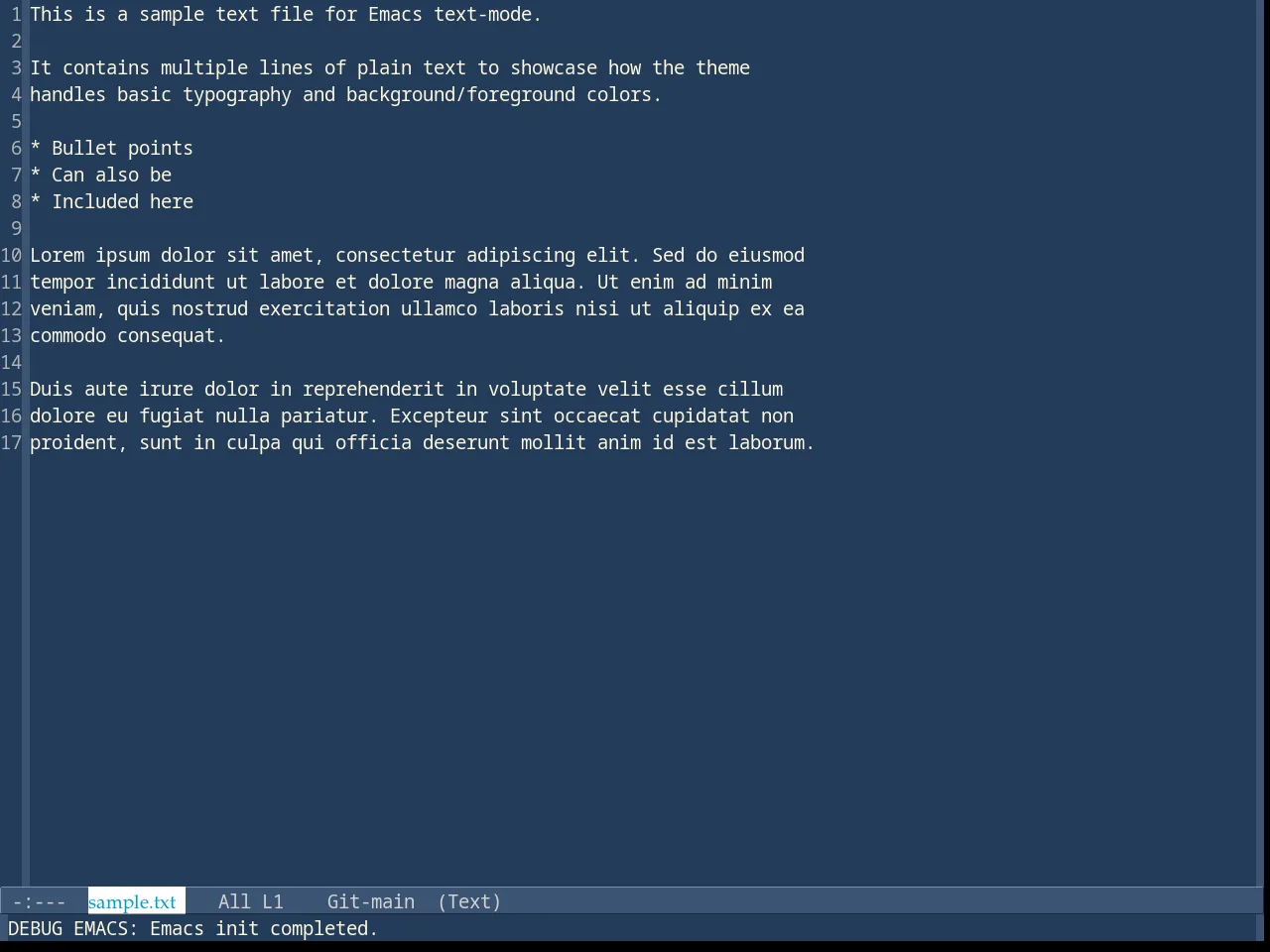 Dark Blue 2 Theme in text-mode