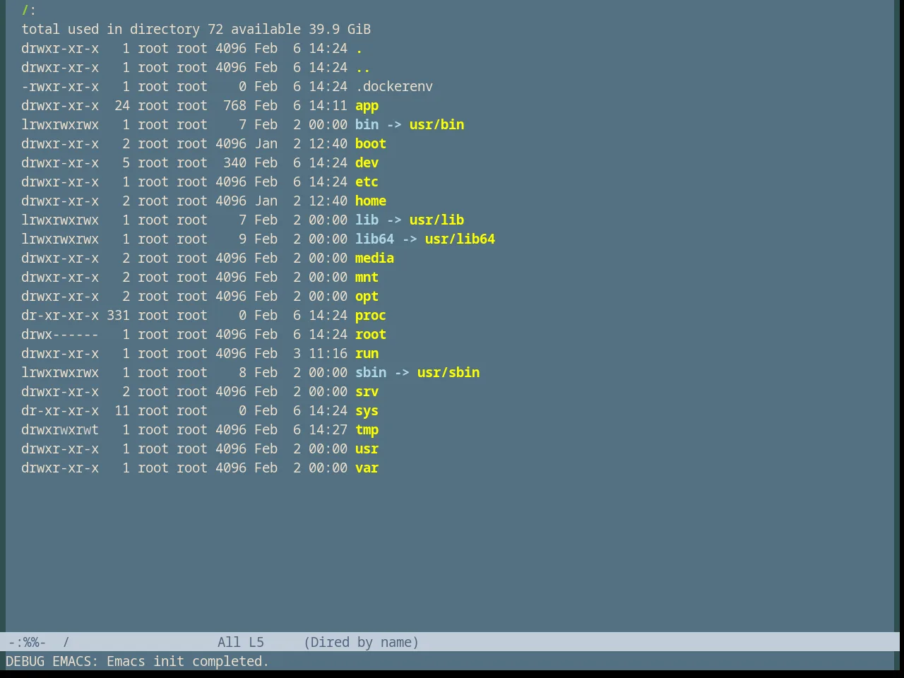 Dark Blue Theme in dired