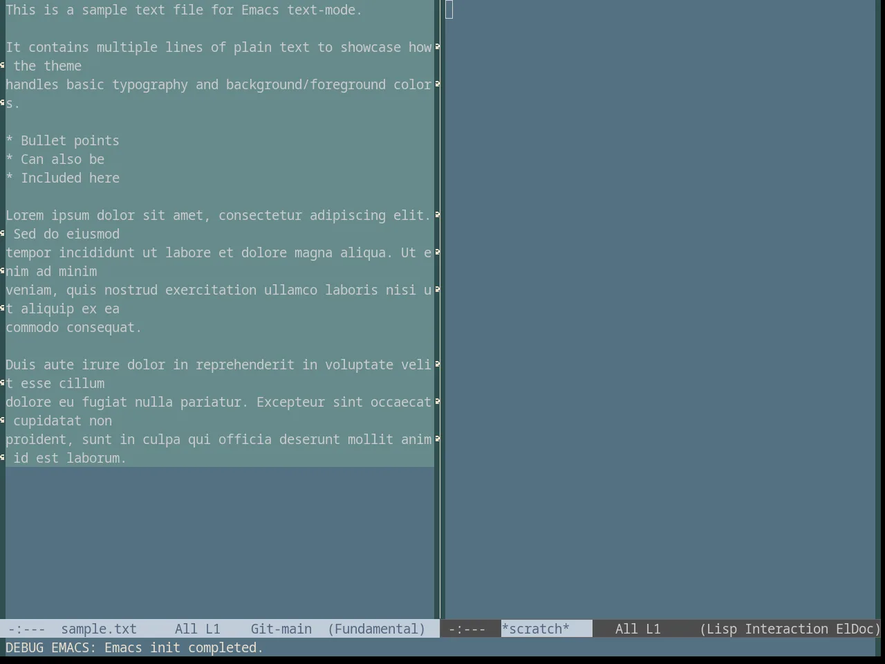Dark Blue Theme in fundamental-mode
