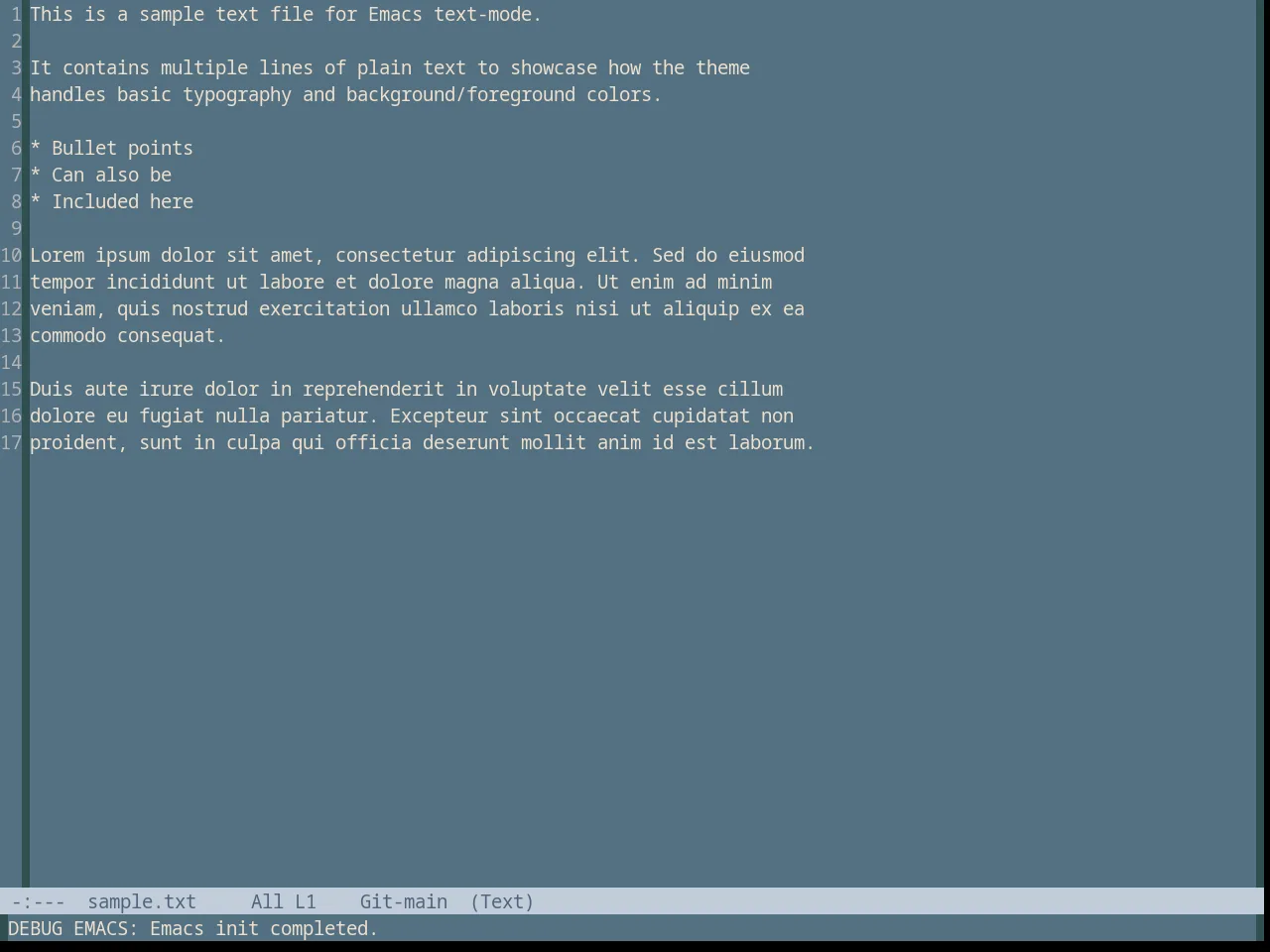 Dark Blue Theme in text-mode