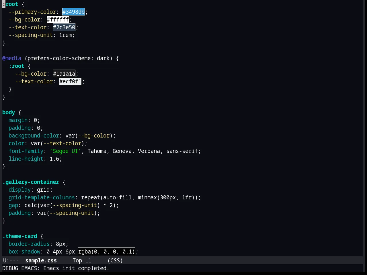 Dark Krystal Theme in css-mode