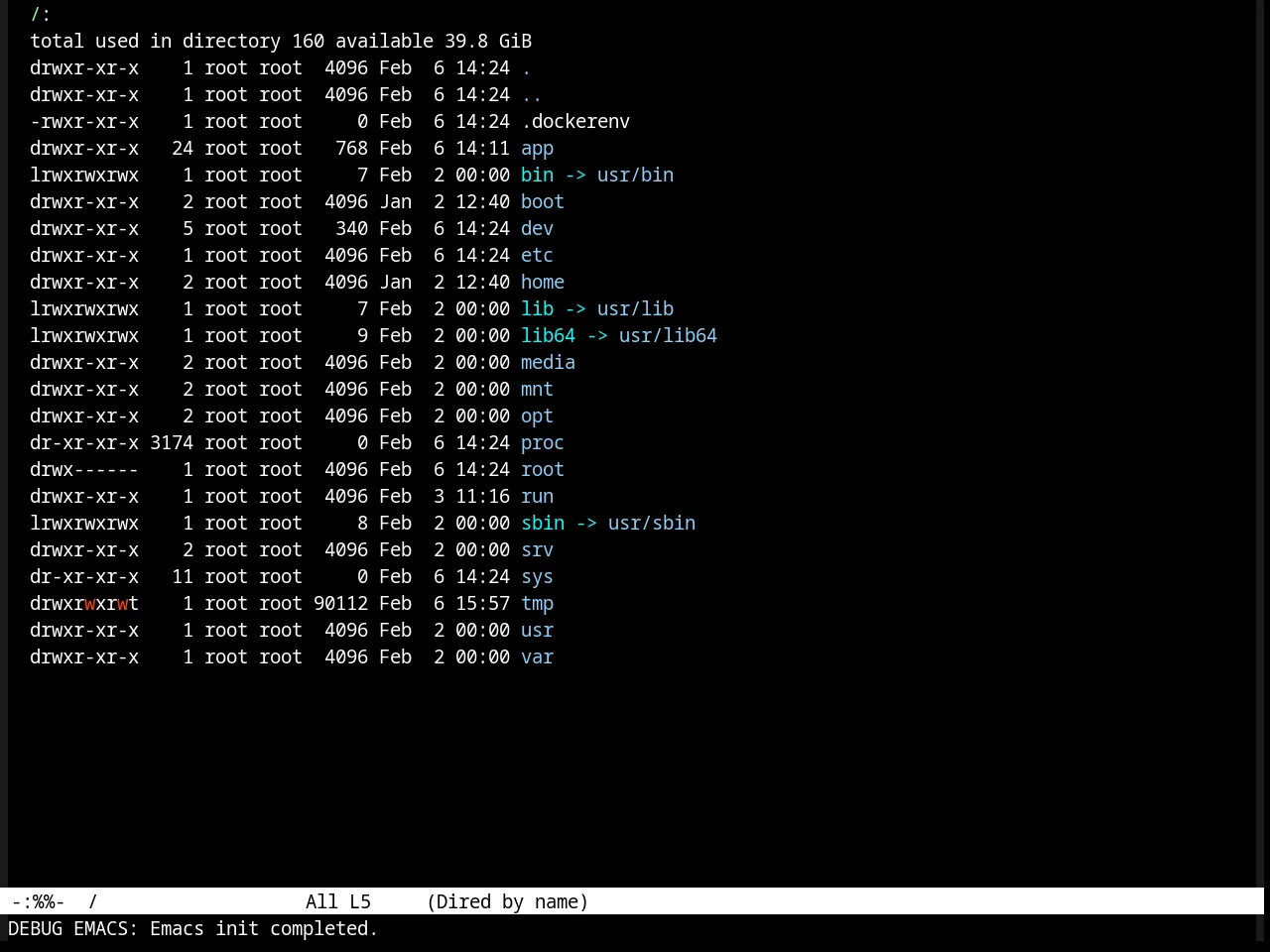 Dark Laptop Theme in dired